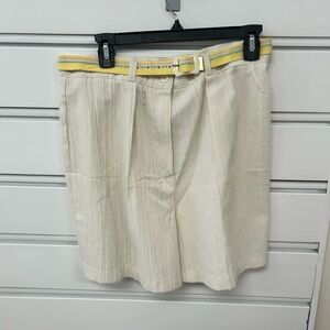 Vintage Cotton Blend Shorts Marked Size 18 Mom Style Cream